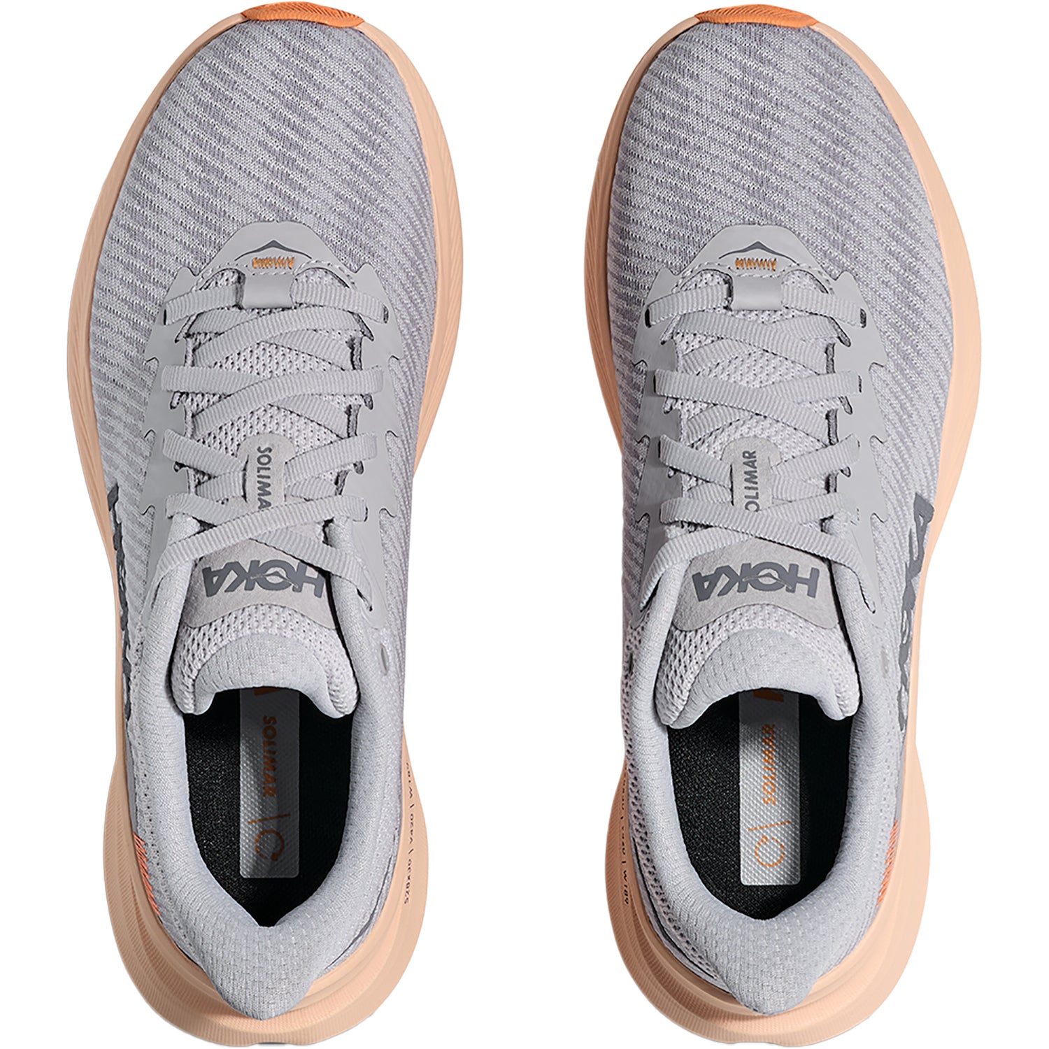 Womens Hoka one one Hoka Solimar Women's Athletic Shoes Cosmic Grey/Tangerine Glow Cosmic Grey/Tangerine Glow