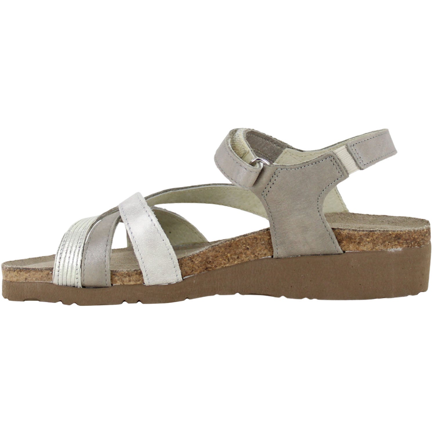Womens Naot Naot Sophia Women's Sandals Titanium Leather/Platinum/Quartz Metallic Titanium Leather/Platinum/Quartz Metallic