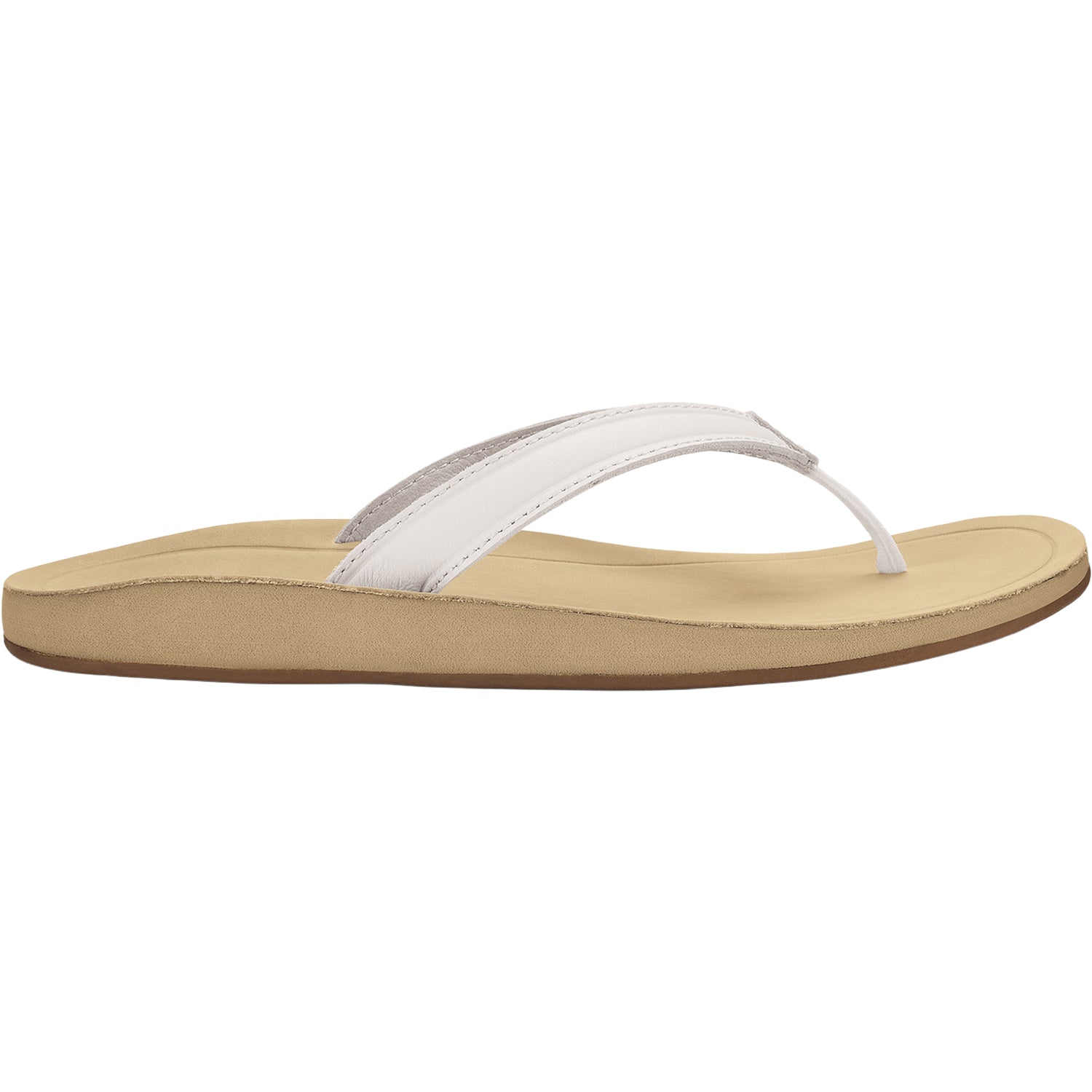 Womens Olukai OluKai Southshore Women's Thong Sandals Bright White/Warm Sand Bright White/Warm Sand
