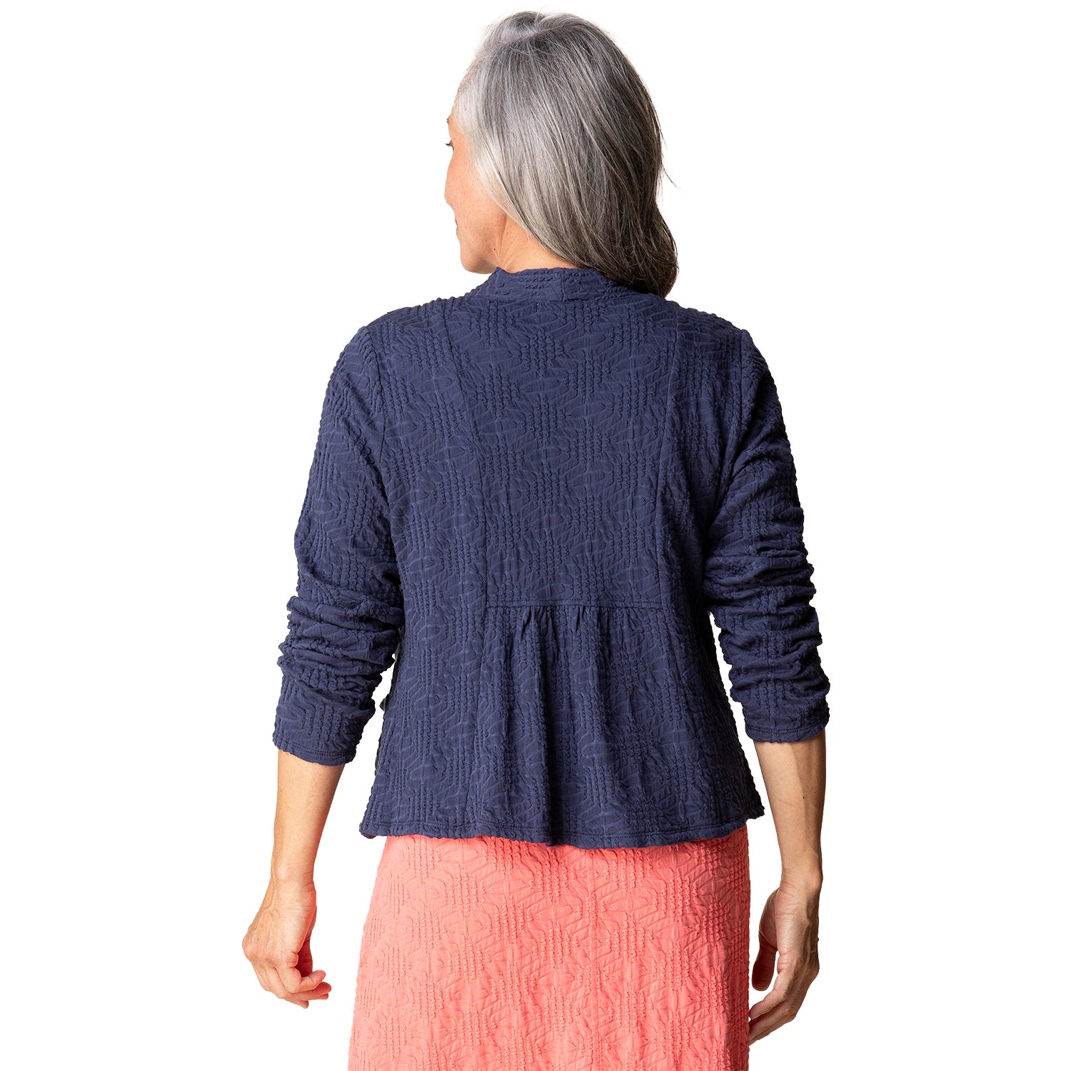 Womens Habitat Habitat Sunburst Knit Sunrise Cardi Women's Cardigan Navy Navy