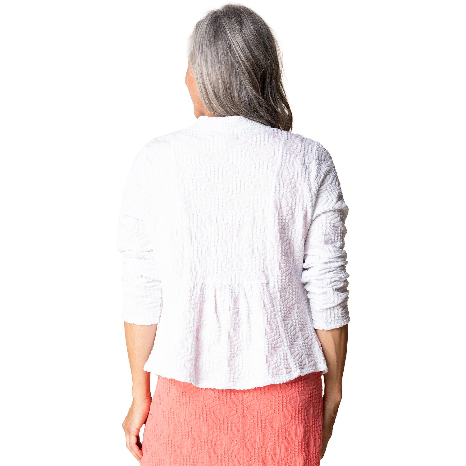 Womens Habitat Habitat Sunburst Knit Sunrise Cardi Women's Cardigan White White