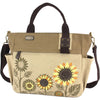  Chala Chala Sunflower Canvas Print Pocket Tote Handbag Sand Sand