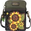  Chala Chala Sunflower Cell Phone Crossbody Handbag Black Black