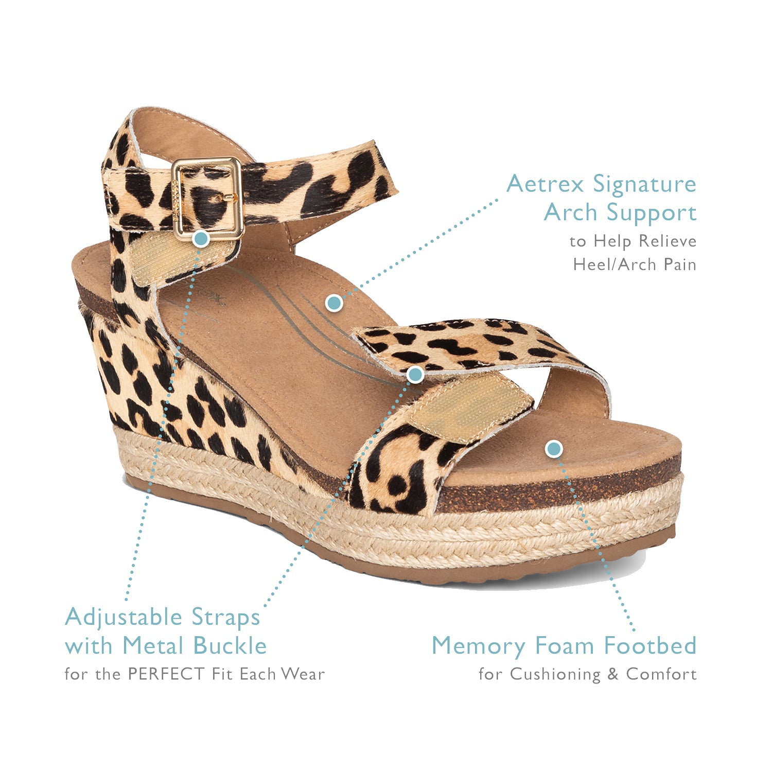 Womens Aetrex Aetrex Sydney Women's Wedge Sandals Ivory Cutout Ivory Cutout