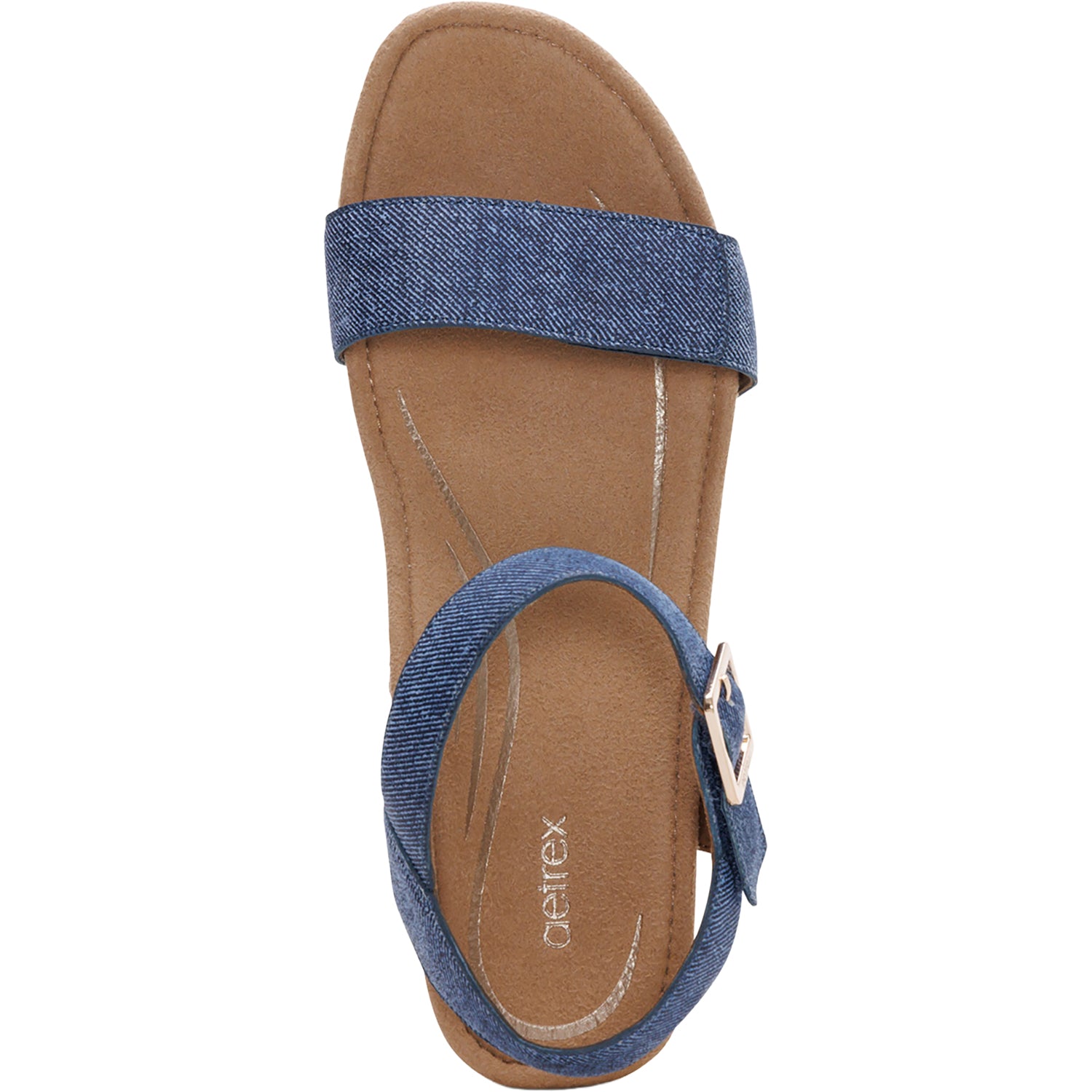 Womens Aetrex Aetrex Sydney Women's Wedge Sandals Denim Denim