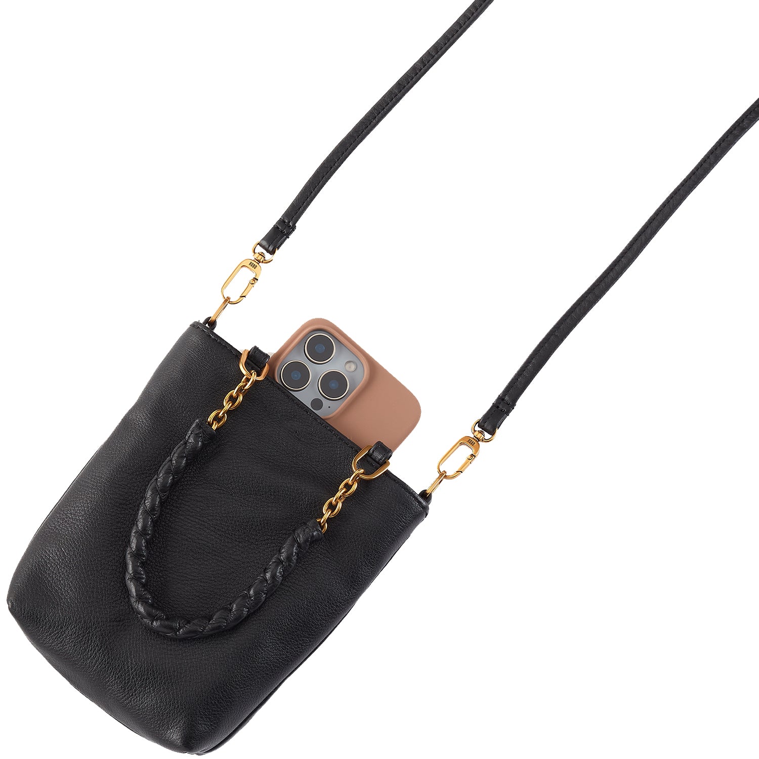Womens Hobo Hobo Tennessee Mini Bag Handbag Black Pebbled Leather Black Pebbled Leather