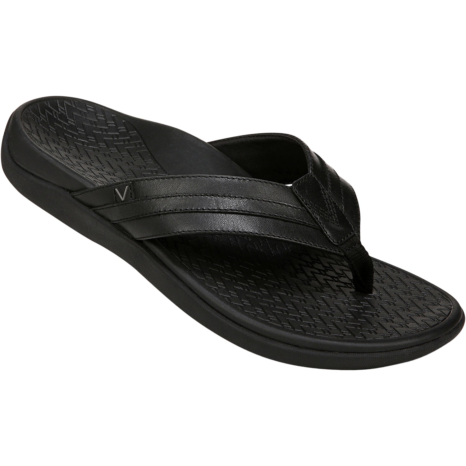 Men's Vionic, Tide II Sandal Black Leather 10 M