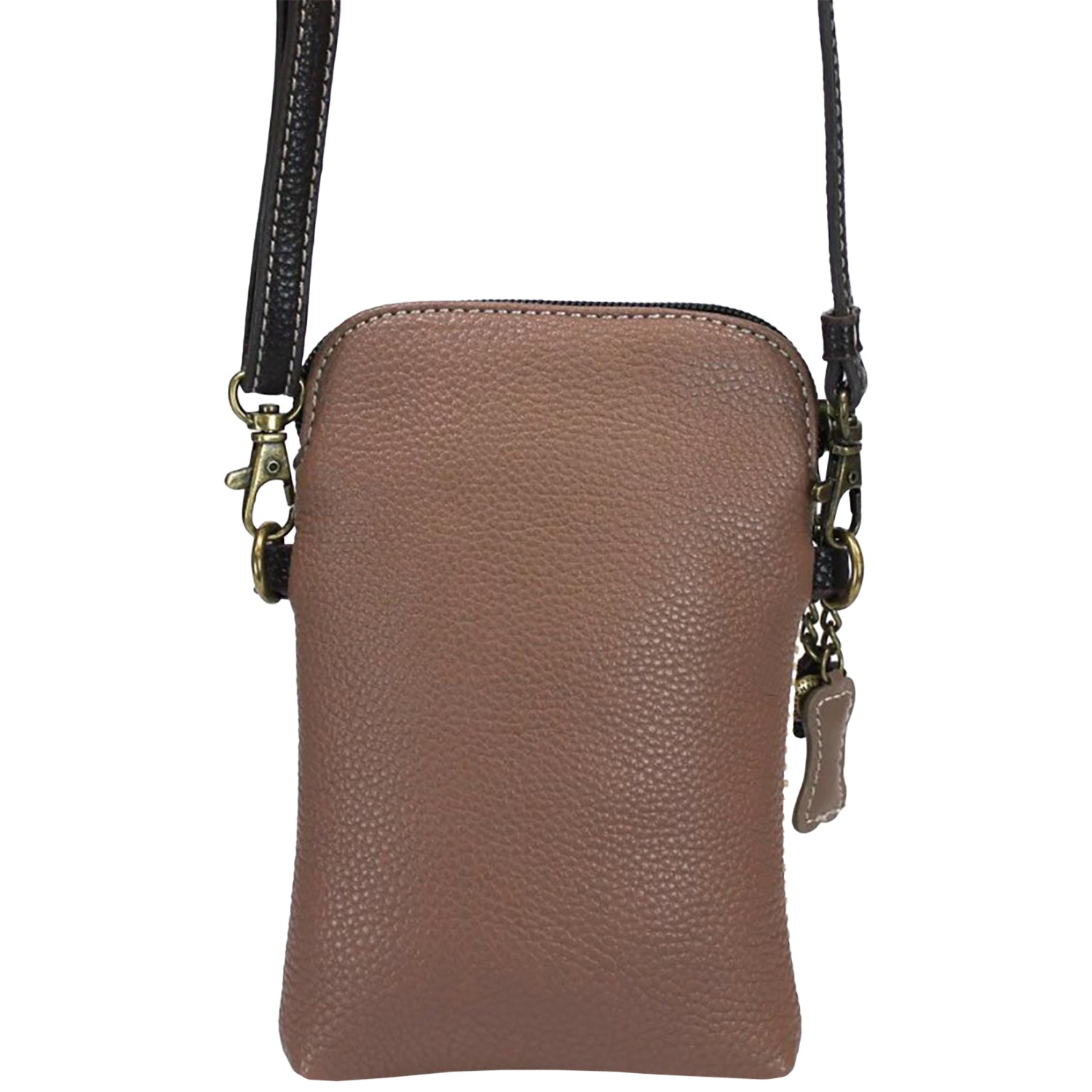 Womens Chala Chala Dog 2 Cellphone Crossbody Handbag Brown Stripe Brown Stripe