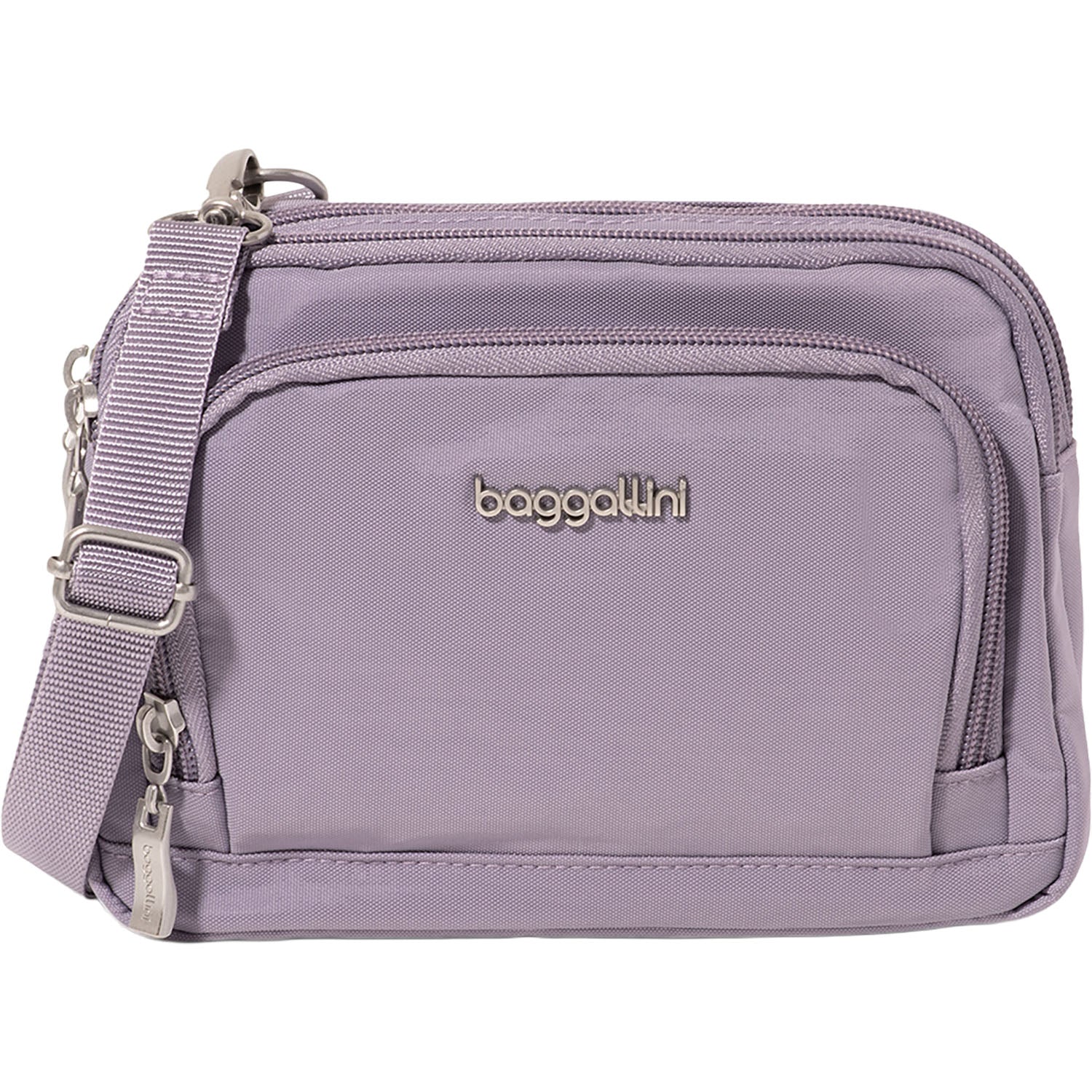Womens Baggallini Baggallini Trifecta RFID Wallet Crossbody Handbag Lilac Lilac