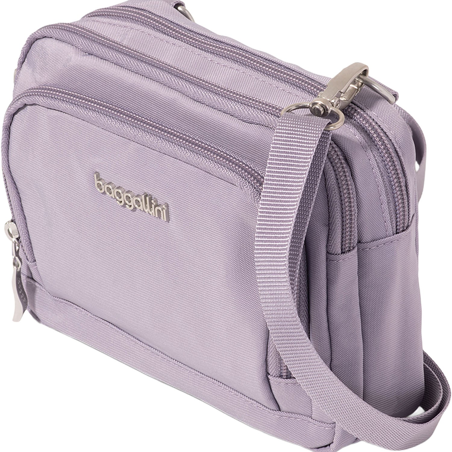 Womens Baggallini Baggallini Trifecta RFID Wallet Crossbody Handbag Lilac Lilac