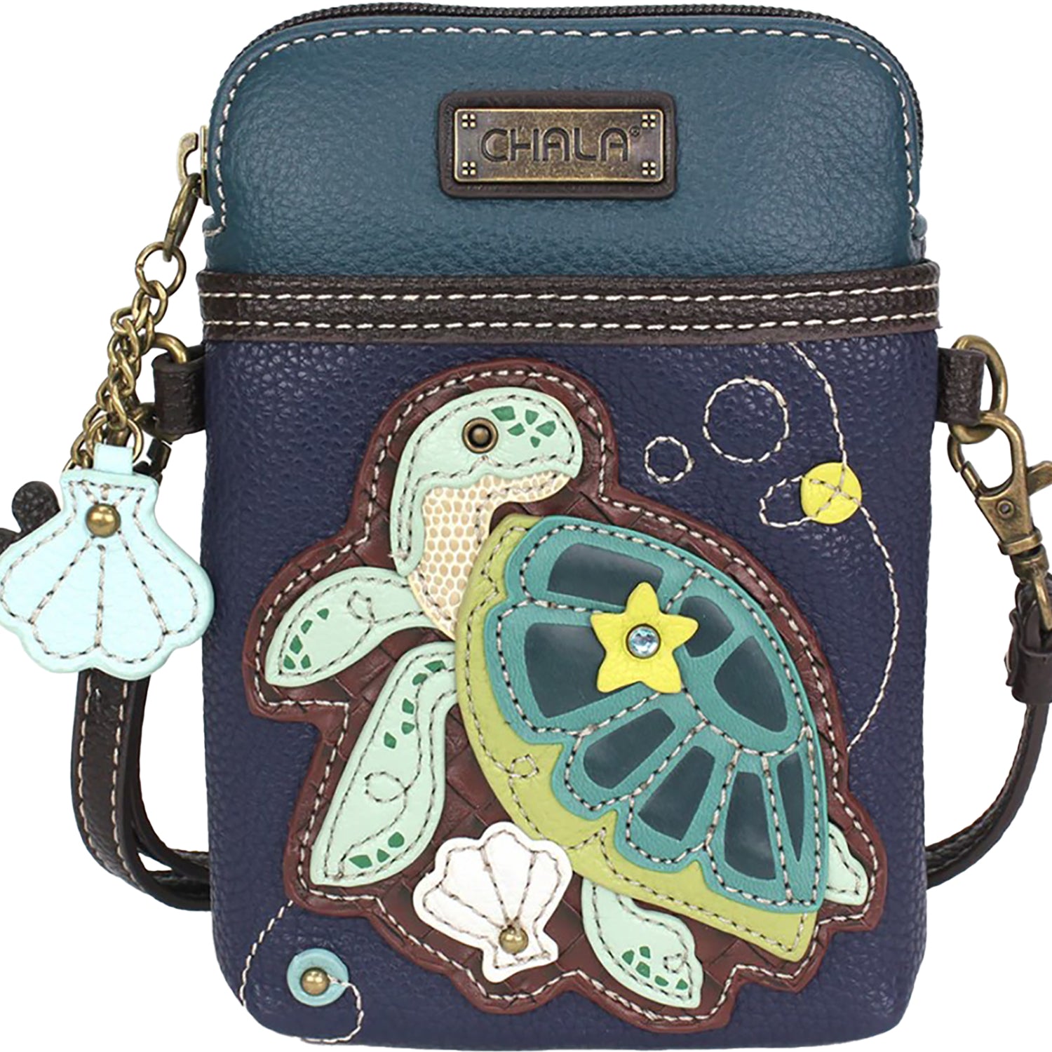 Chala Chala Turtle Cell Phone Crossbody Navy Navy