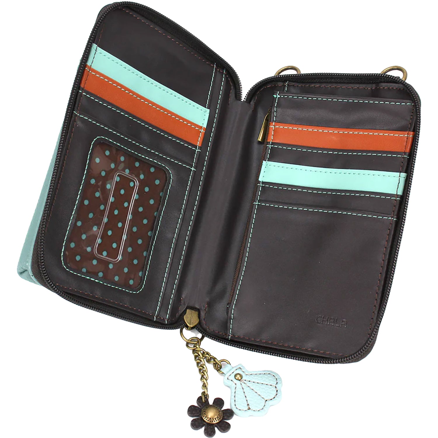 Womens Chala Chala Handbags Turtle Wallet Crossbody Blue Blue