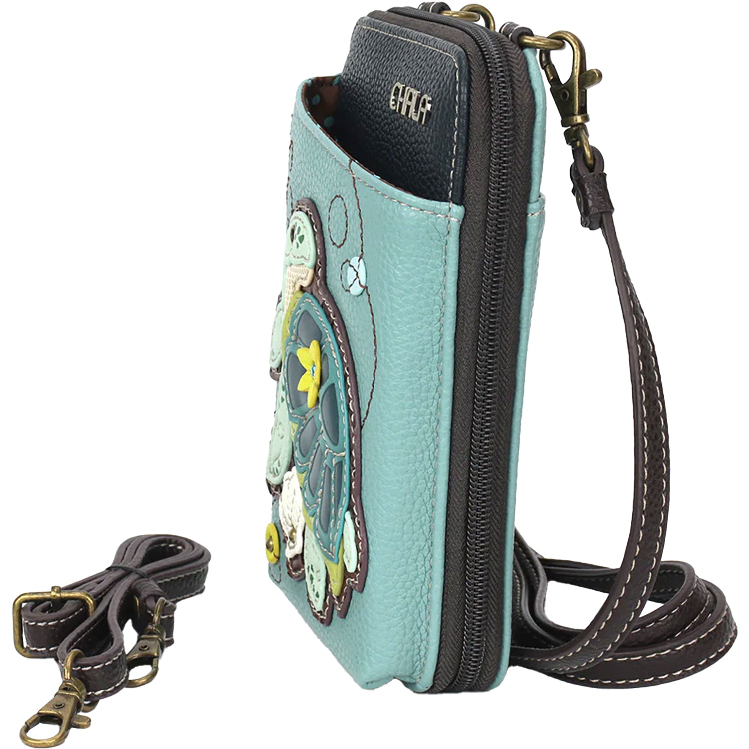 Womens Chala Chala Handbags Turtle Wallet Crossbody Blue Blue