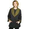 Womens Olivia by habitat Olivia by Habitat Two-Tone Taffeta Metropolitan Jacket Women's Outerwear Moss/Black Moss/Black