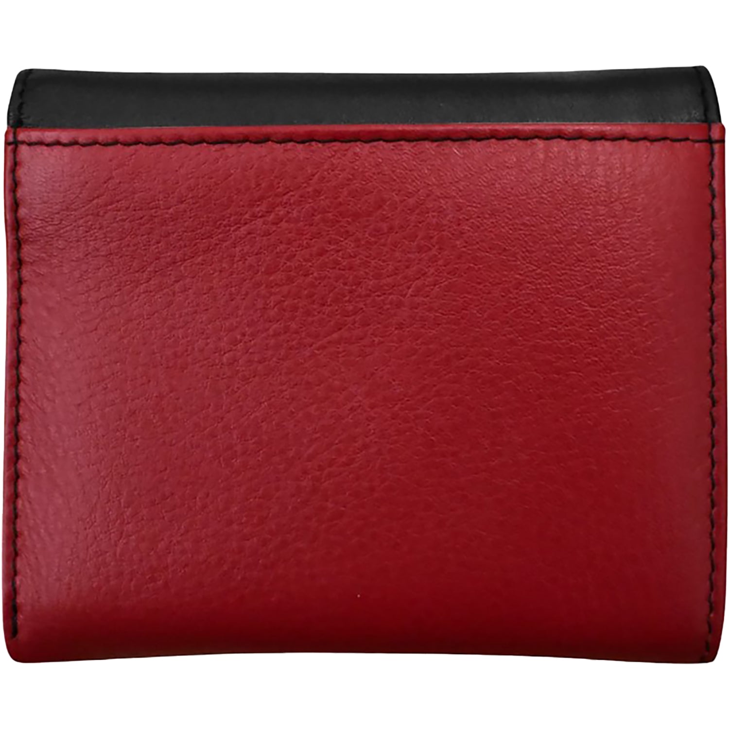 Womens Ili new york ili New York Two Tone Bifold Wallet Black/Red Leather Black/Red Leather