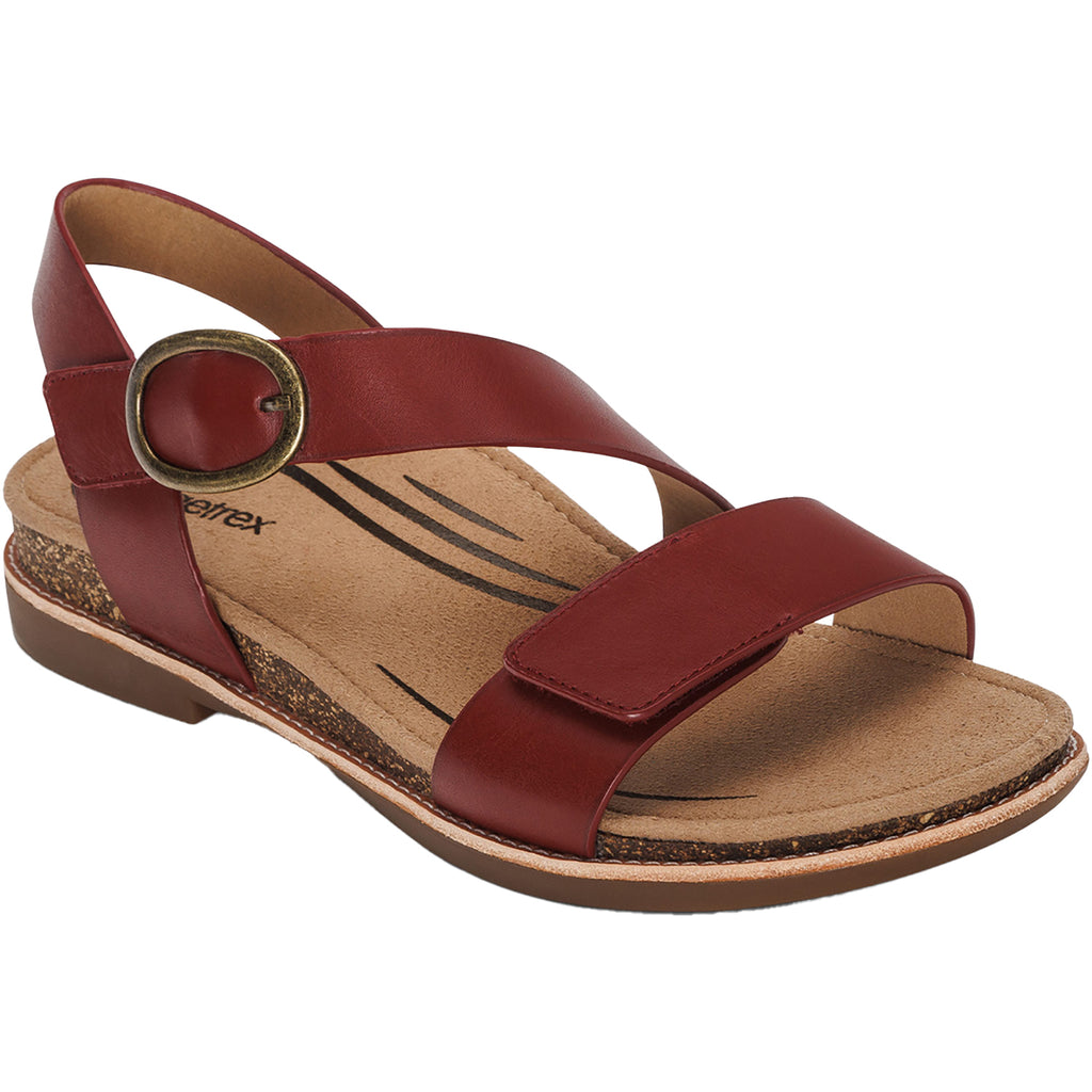 Womens Aetrex Women's Aetrex Tamara Red Leather Red Leather