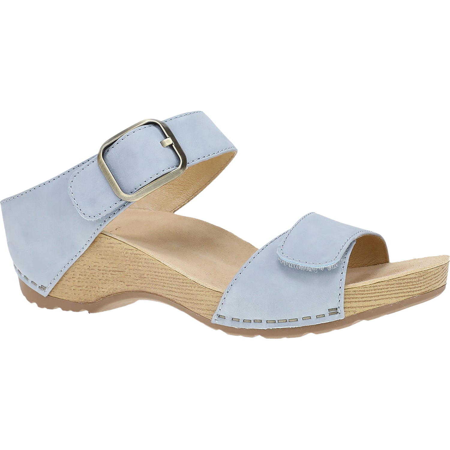 Womens Dansko Dansko Tanya Women's Wedge Sandals Sky Nubuck Sky Nubuck