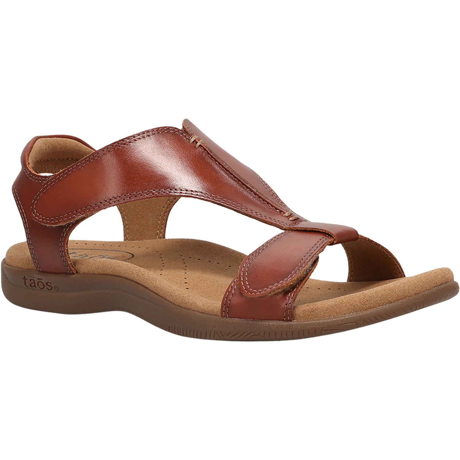 Womens Taos Taos The Show Women's Sandals Cognac Leather Cognac Leather
