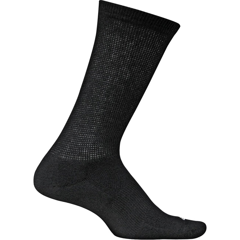 Unisex Feetures Therapeutic Crew Socks Black