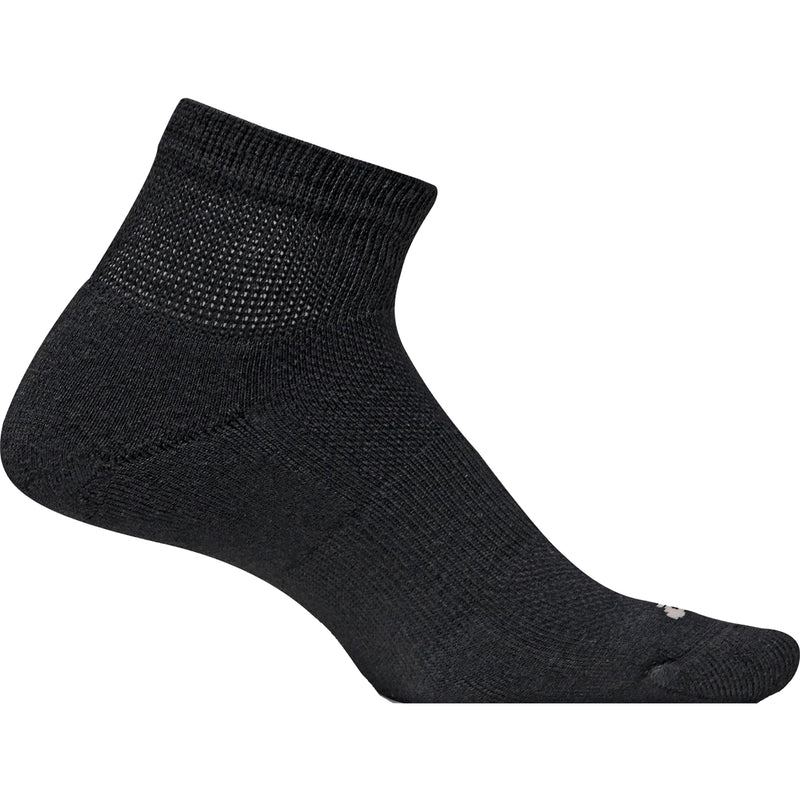 Unisex Feetures Therapeutic Quarter Socks Black