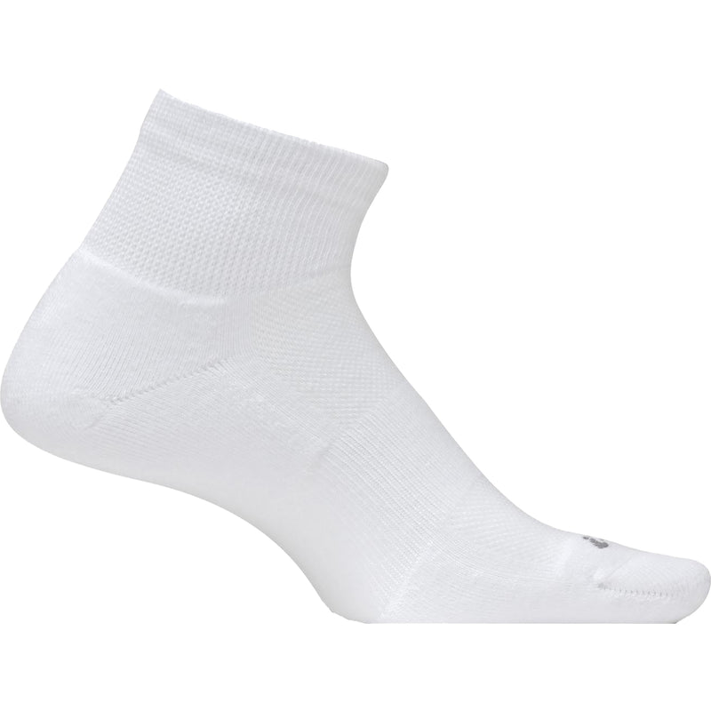 Unisex Feetures Therapeutic Quarter Socks White