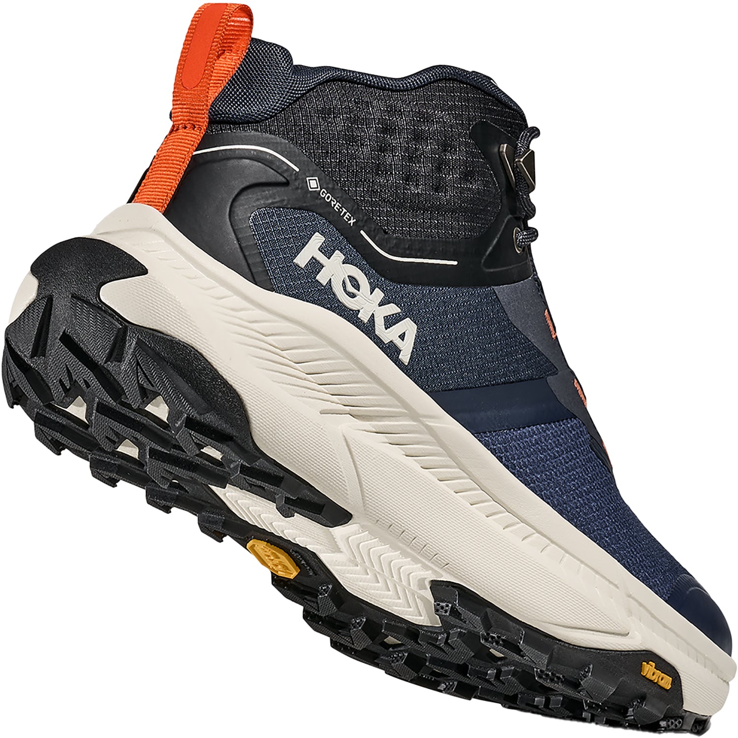 Mens Hoka one one Hoka Transport Hike GTX Men's Athletic Shoes Trail/Hiking Shoes Varsity Navy/Truffle Salt Varsity Navy/Truffle Salt