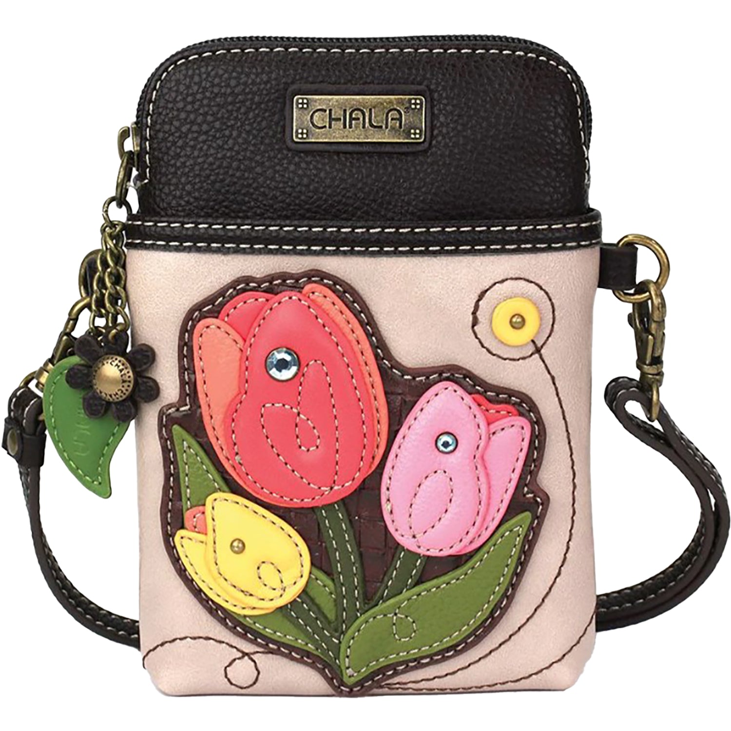 Chala Tulip Cell Phone Crossbody Ivory