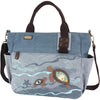  Chala Chala Turtle Canvas Print Pocket Tote Indigo Indigo