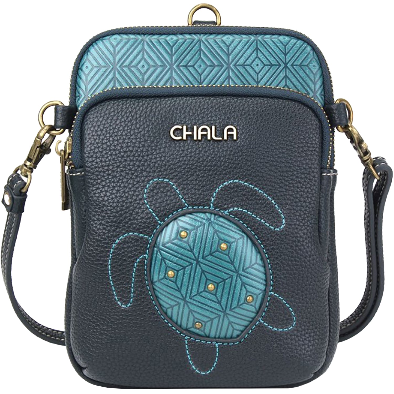 Chala Chala Turtle Uni Cell Phone Crossbody Handbag Turquoise Turquoise