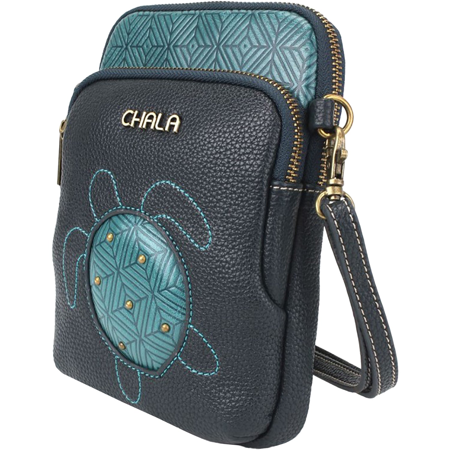 Chala Chala Turtle Uni Cell Phone Crossbody Handbag Turquoise Turquoise