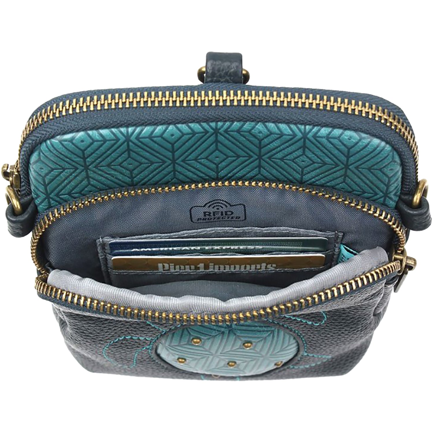 Chala Chala Turtle Uni Cell Phone Crossbody Handbag Turquoise Turquoise