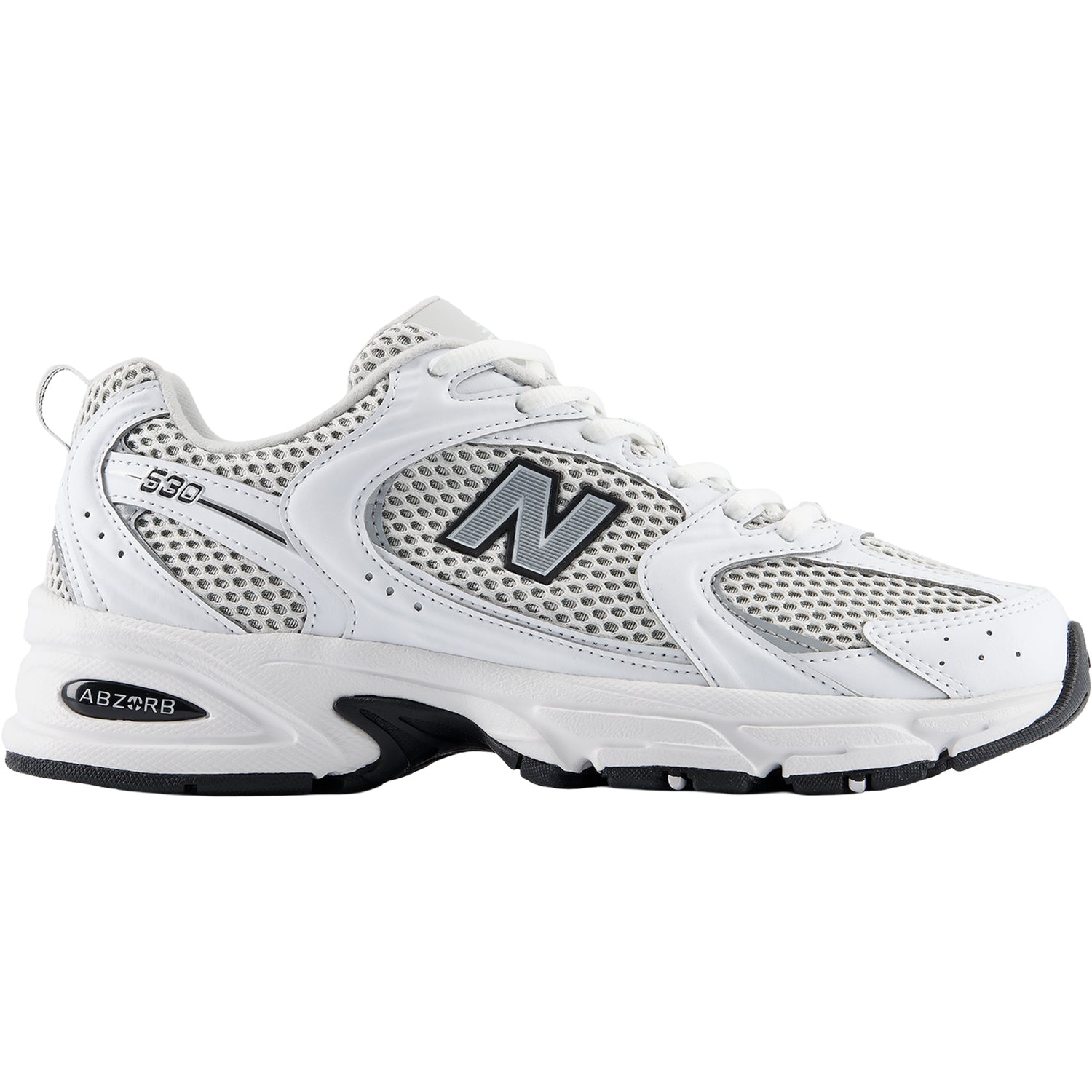 Unisex New balance New Balance 530 (Neutral Support) Unisex Athletic Shoes U530KLB White/Silver Metallic White/Silver Metallic