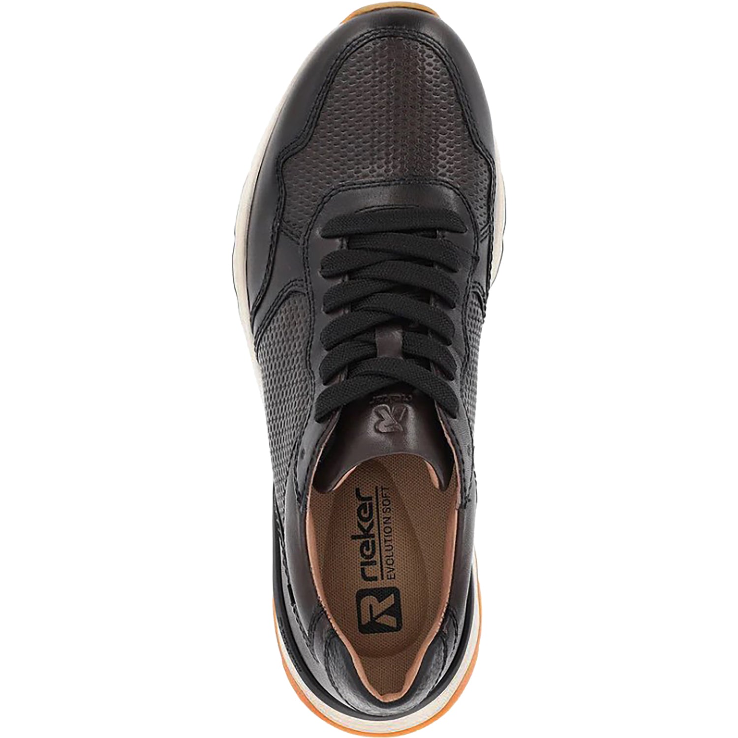 Mens Rieker Rieker U0900-00 Zed 00 Men's Sporty Lace Up Shoes Vapor/Schwarz Vapor/Schwarz