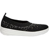 Womens Fit flop Women's FitFlop Uberknit Ballerina Ombre Crystal Black Knit Fabric Black Knit Fabric