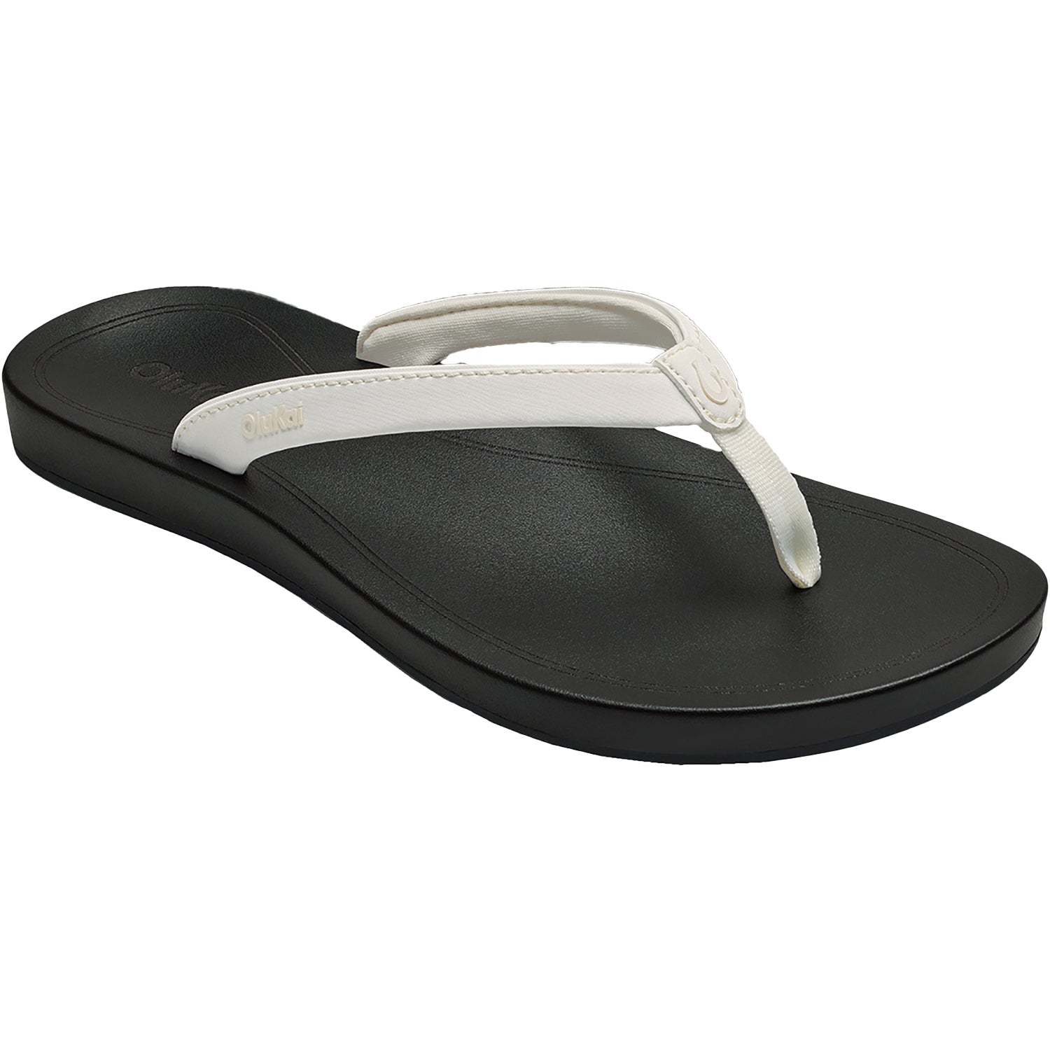 Womens Olukai Women's Olukai Uiki Bright White/Lava Rock Bright White/Lava Rock
