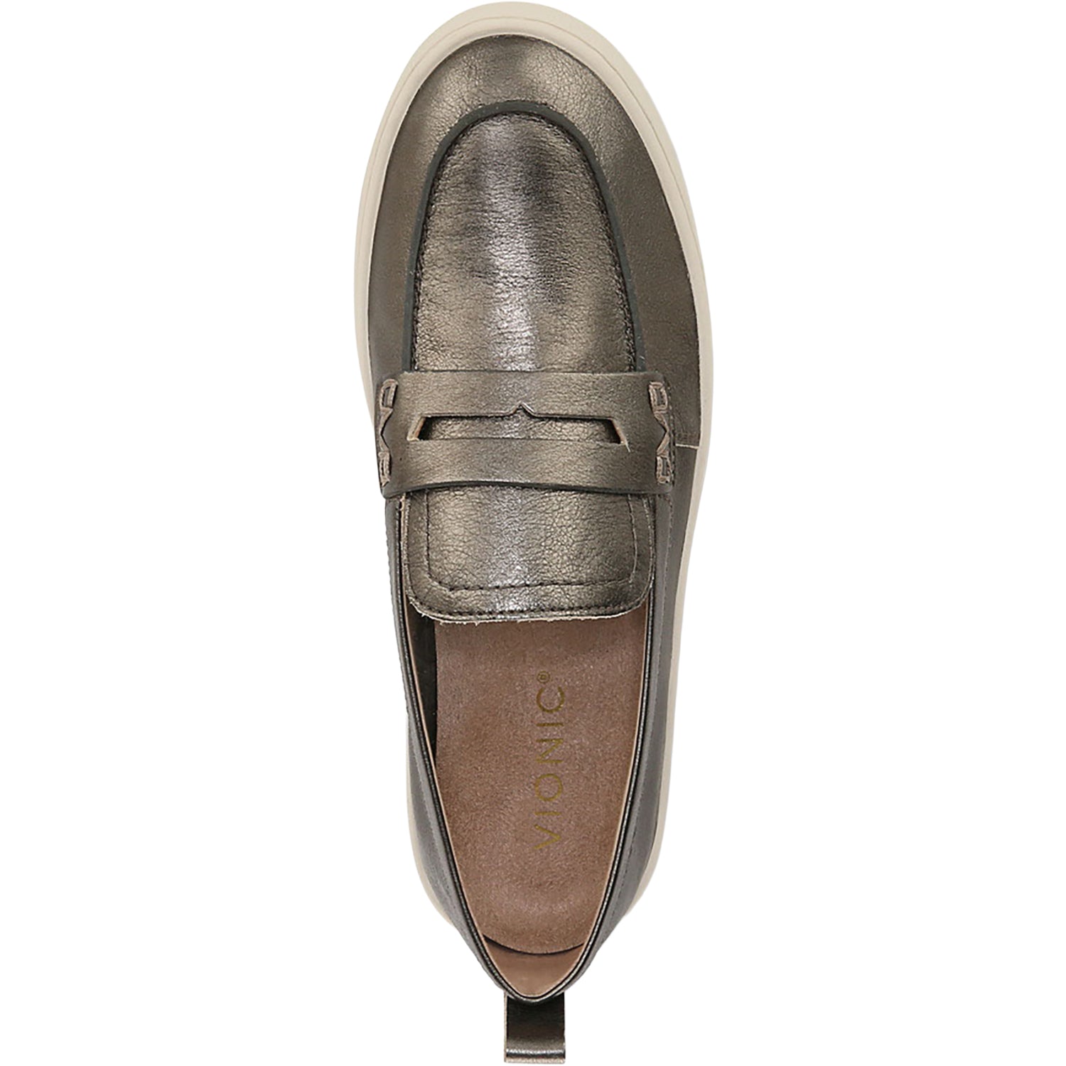 Womens Vionic Women's Vionic Uptown Gunmetal Leather Gunmetal Leather