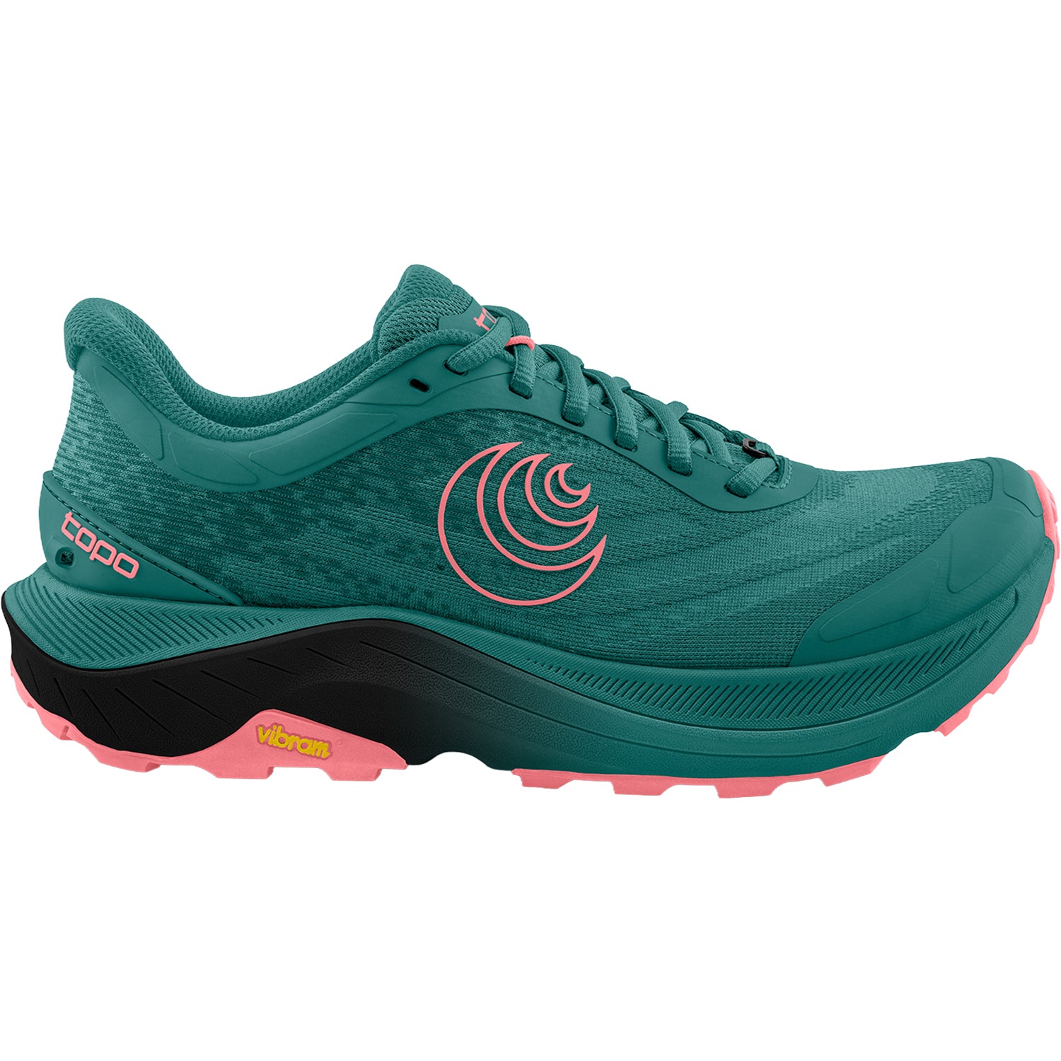 Womens Topo Topo Athletic Shoes Ultraventure 4 (Neutral Support) Women's Trail Hiking Shoes Athletic Shoes Dark Teal/Pink Dark Teal/Pink