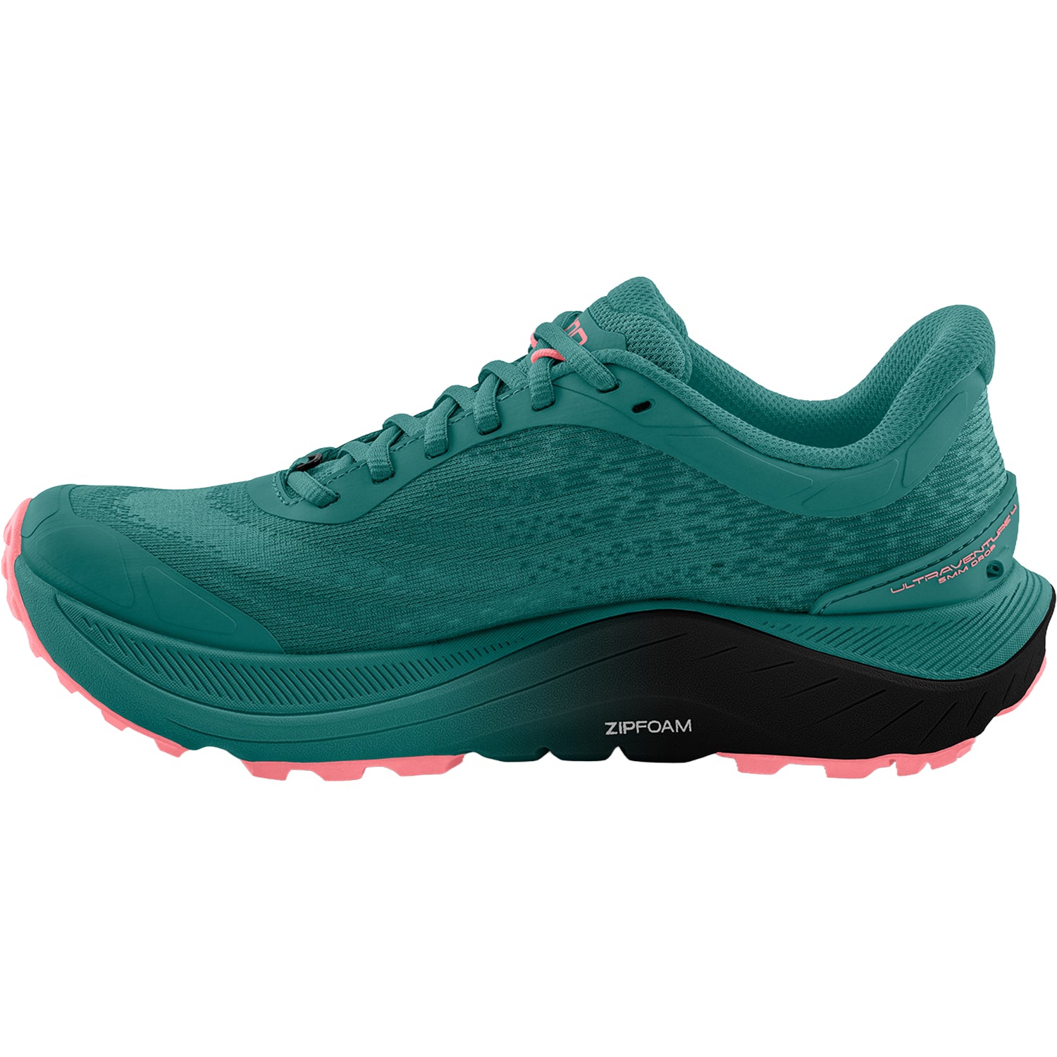 Womens Topo Topo Athletic Shoes Ultraventure 4 (Neutral Support) Women's Trail Hiking Shoes Athletic Shoes Dark Teal/Pink Dark Teal/Pink