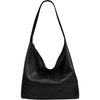 Womens Ili new york ili New York Unlined Slouchy Hobo Black Leather Black Leather