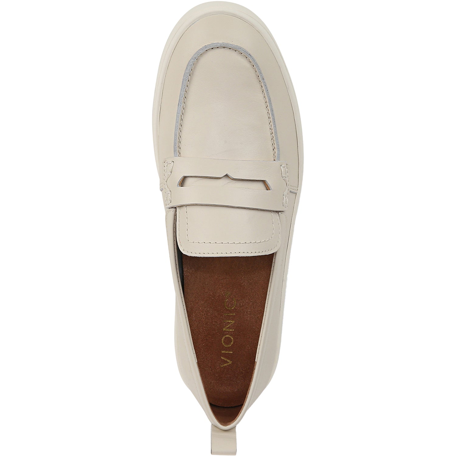 Womens Vionic Women's Vionic Uptown Loafer Cream Leather Cream Leather