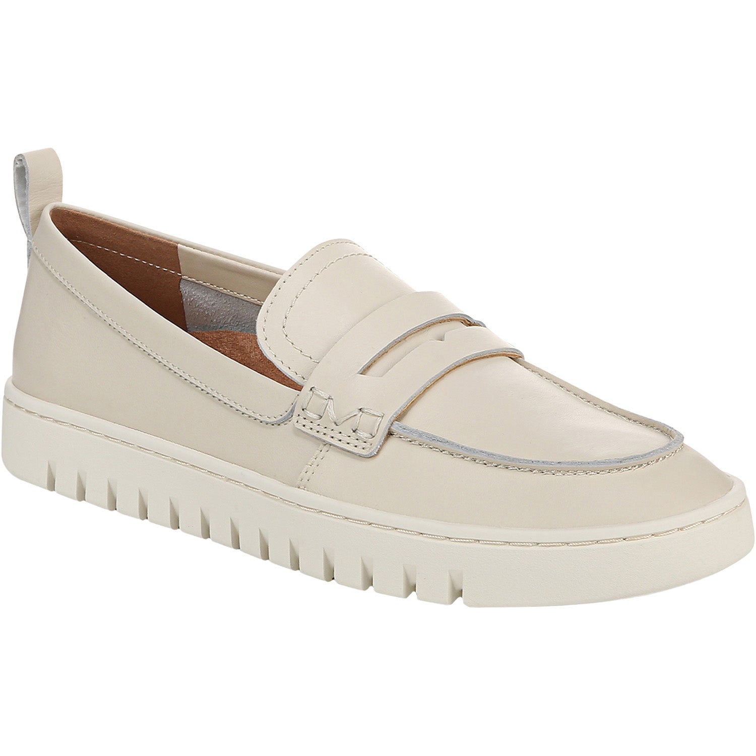 Womens Vionic Women's Vionic Uptown Loafer Cream Leather Cream Leather