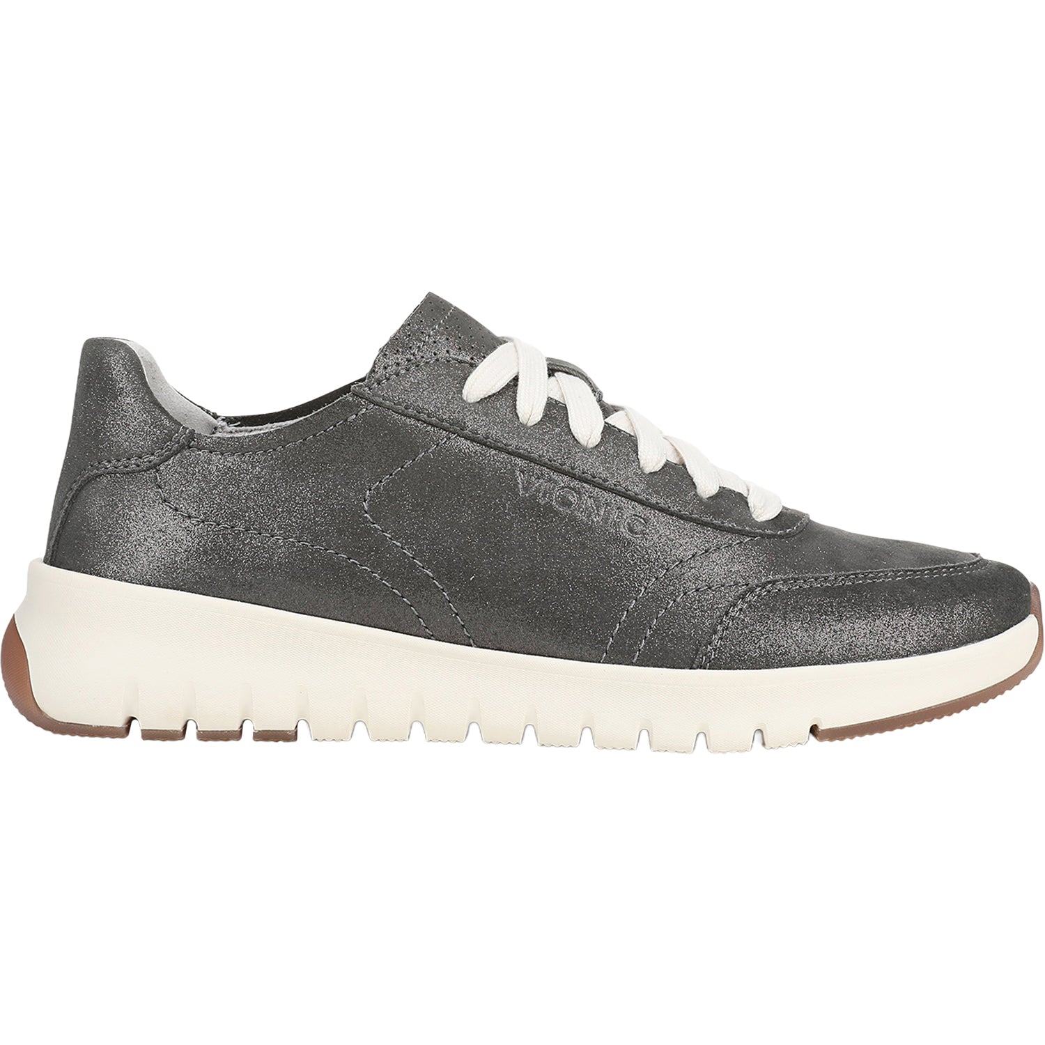 Womens Vionic Vionic Uptown Sneaker Women's Casual Lace-Ups Polluted Silver Leather Polluted Silver Leather
