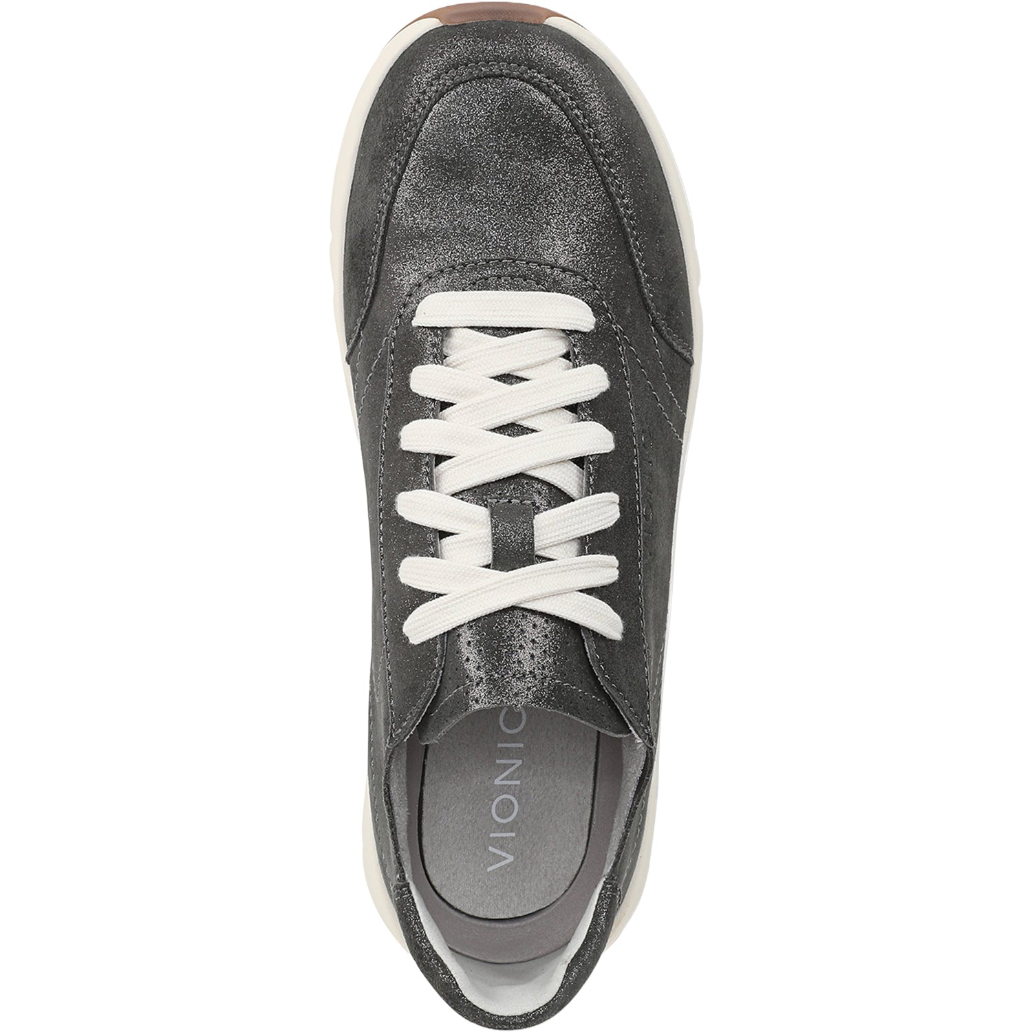 Womens Vionic Vionic Uptown Sneaker Women's Casual Lace-Ups Polluted Silver Leather Polluted Silver Leather