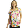 Womens Jess & jane Women's Jess & Jane V-Neck Dolman Cap Sleeve Sangria Multi