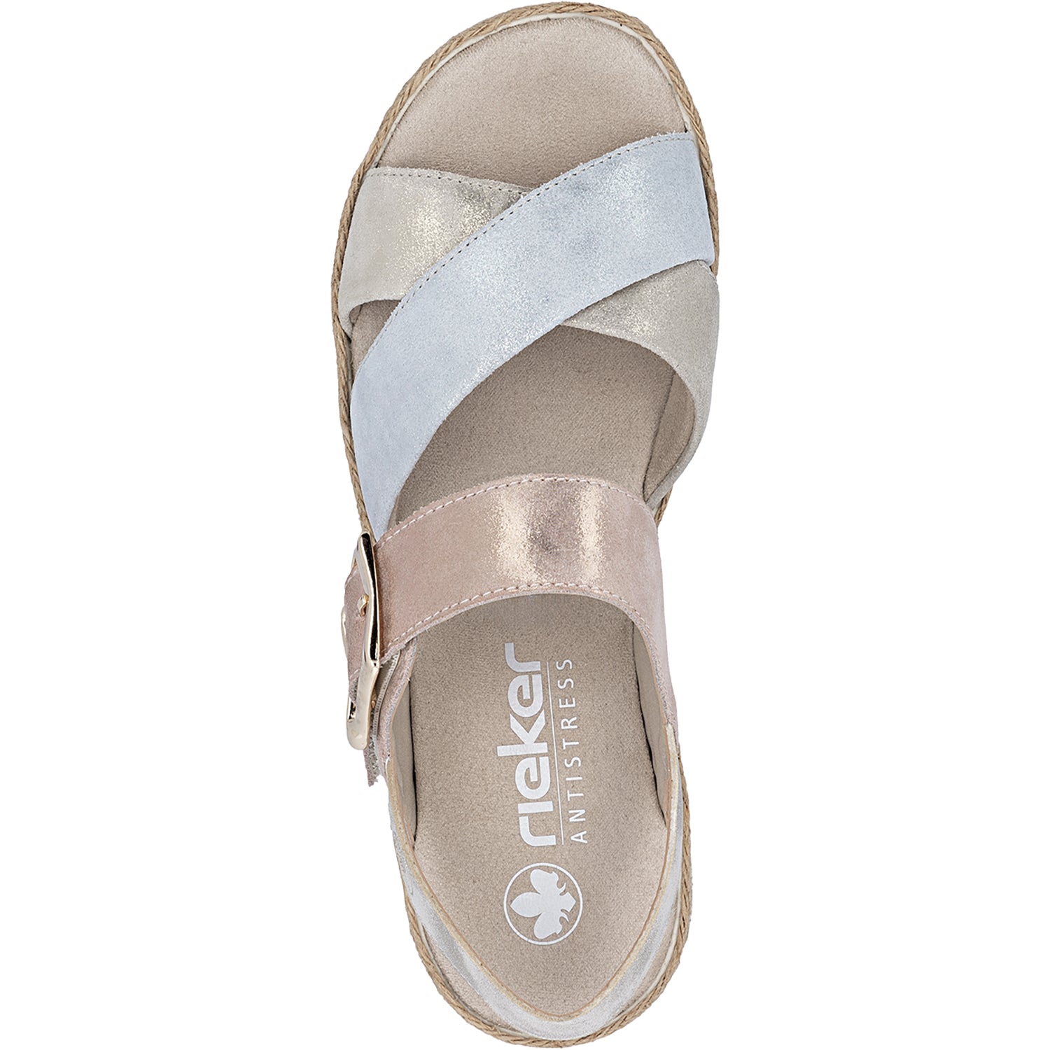 Womens Rieker Rieker V7951-90 Women's Sandals Nude/Silver/Rosa/Muschel/Delphi/Delphi/Delphi/Alula Nude/Silver/Rosa/Muschel/Delphi/Delphi/Delphi/Alula
