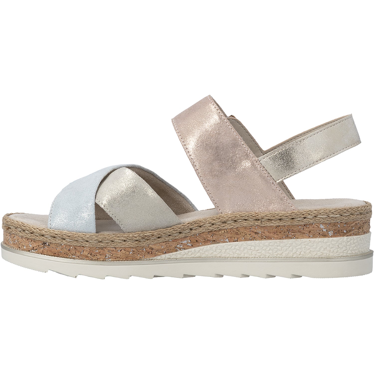 Womens Rieker Rieker V7951-90 Women's Sandals Nude/Silver/Rosa/Muschel/Delphi/Delphi/Delphi/Alula Nude/Silver/Rosa/Muschel/Delphi/Delphi/Delphi/Alula