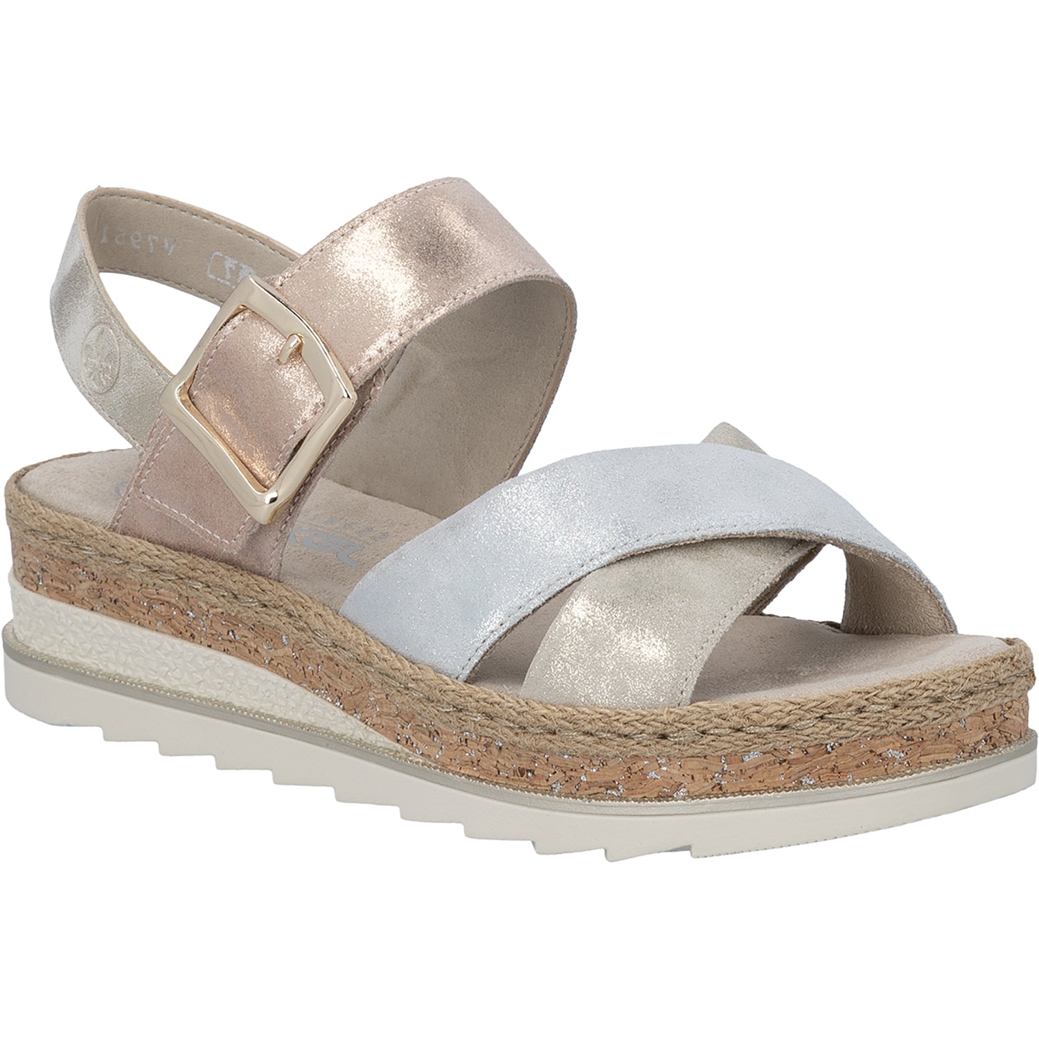 Womens Rieker Rieker V7951-90 Women's Sandals Nude/Silver/Rosa/Muschel/Delphi/Delphi/Delphi/Alula Nude/Silver/Rosa/Muschel/Delphi/Delphi/Delphi/Alula