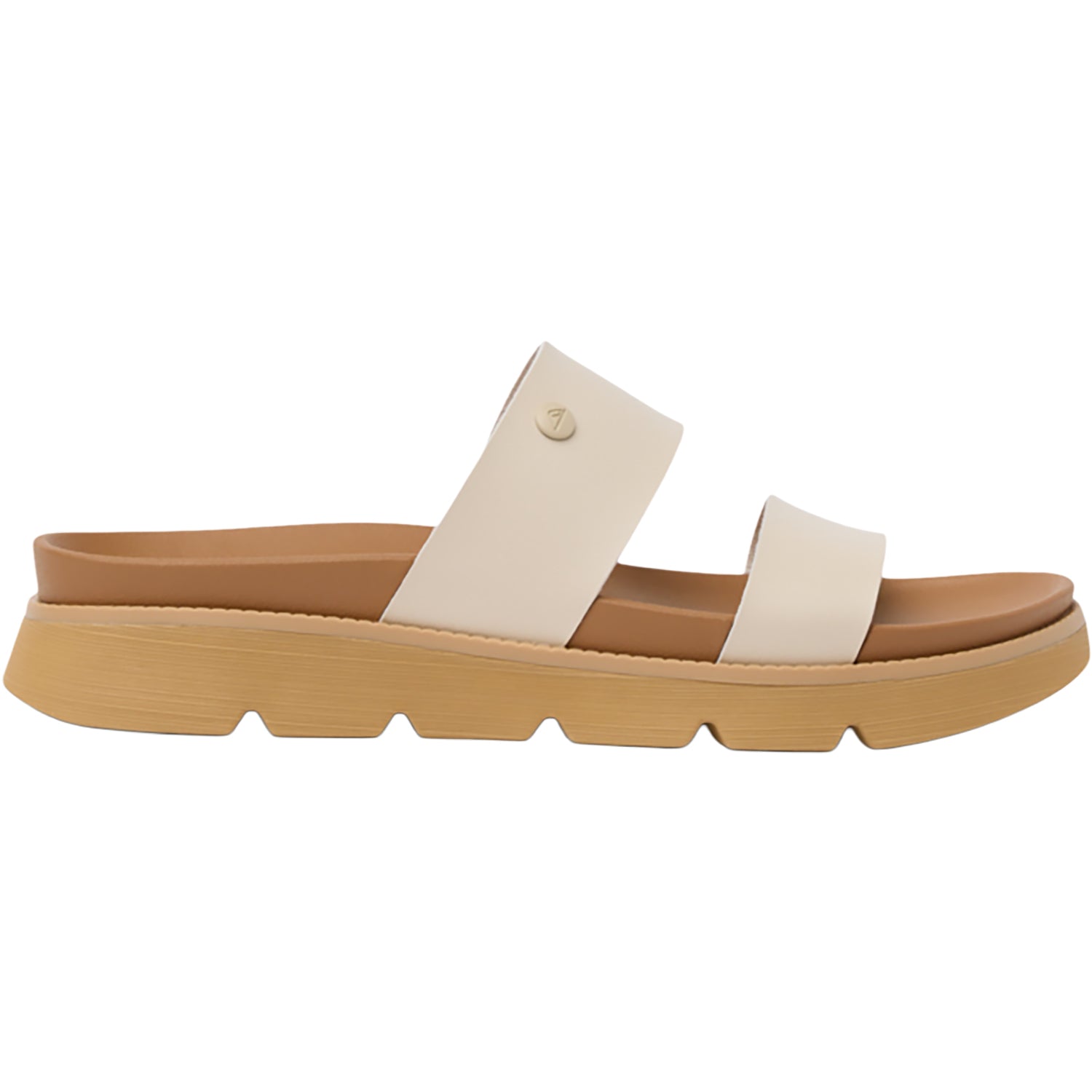 Womens Reef Reef Vista Luxe Thea Women's Slide Sandals Parchment Parchment