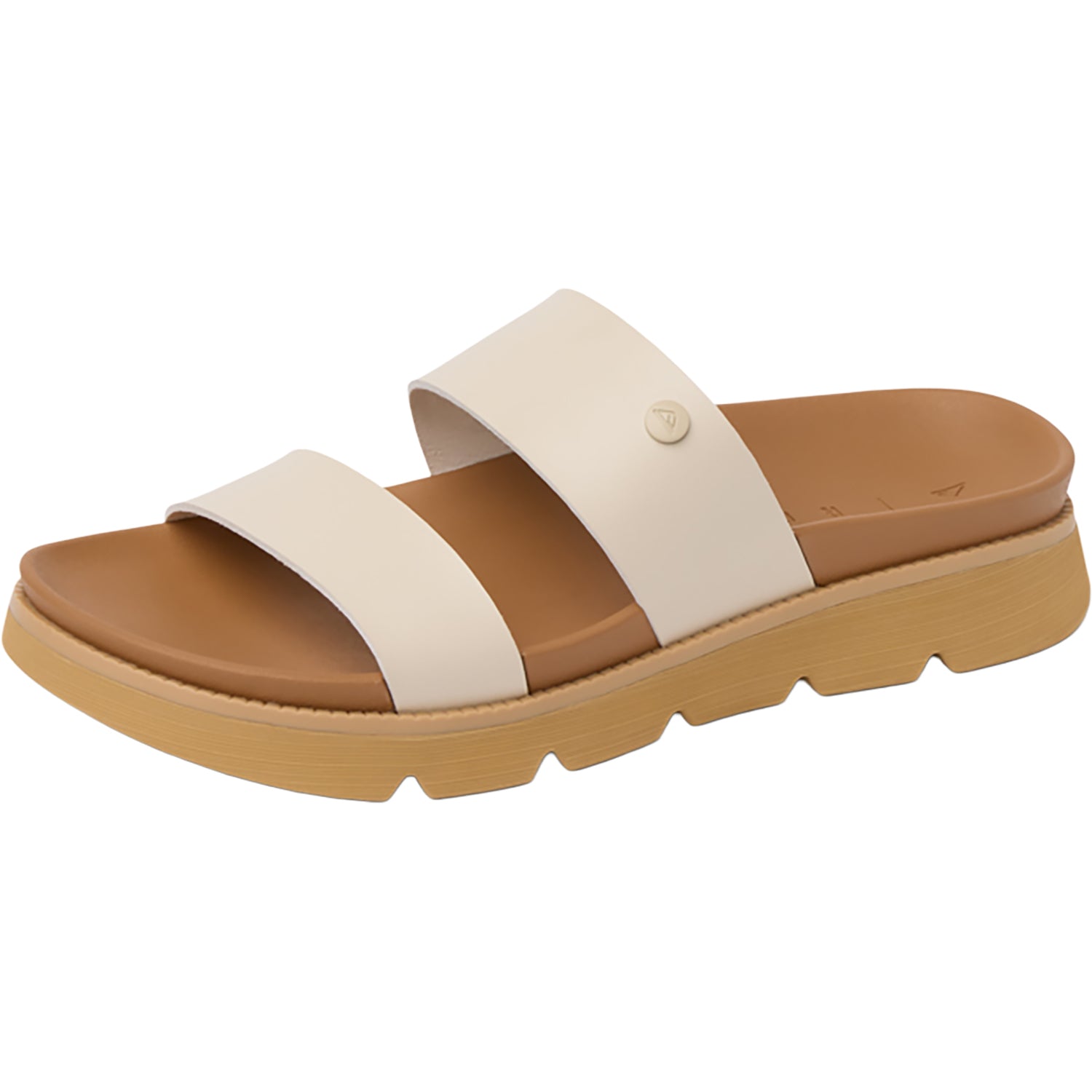 Womens Reef Reef Vista Luxe Thea Women's Slide Sandals Parchment Parchment