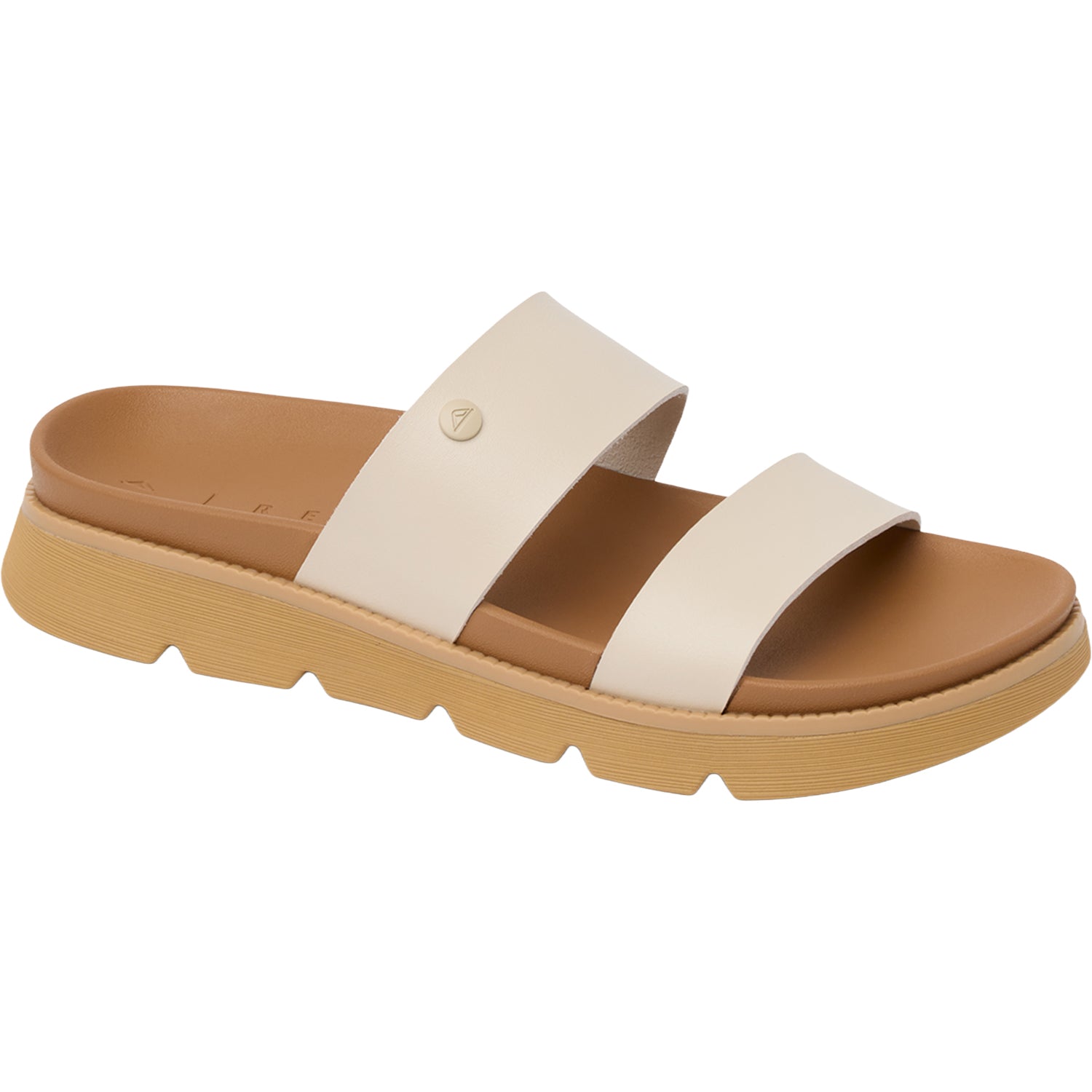 Womens Reef Reef Vista Luxe Thea Women's Slide Sandals Parchment Parchment